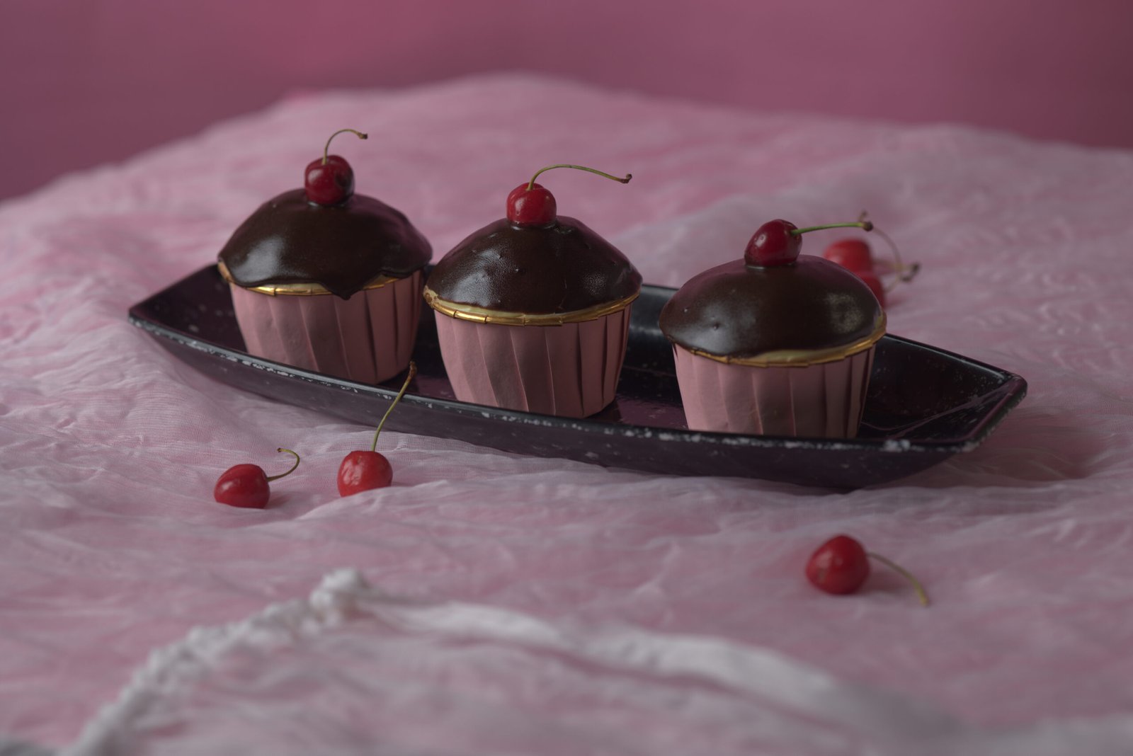 Chocolate Red Cherry Cupcake